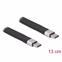DeLOCK 86939, 0,13 m, USB C, USB C, USB 3.2 Gen 2 (3.1 Gen 2), 10000 Mbit/s, Noir