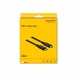 DeLOCK 86980 câble USB 2 m USB4 Gen 2x2 USB C Noir