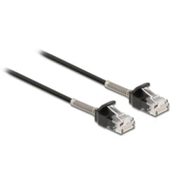 DeLOCK Câble RJ45 mâle à RJ45 mâle avec protection courbe, Cat.6A, 5 m, noir