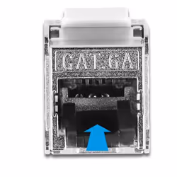 DeLOCK Câble RJ45 mâle à Module Keystone RJ45 femelle, Cat.6A, 3 m, noir