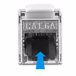 DeLOCK Câble RJ45 mâle à Module Keystone RJ45 femelle, Cat.6A, 5 m, noir