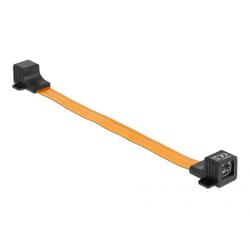 DeLOCK 87031 câble de réseau Noir, Orange 0,3 m
