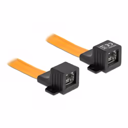 DeLOCK 87031 câble de réseau Noir, Orange 0,3 m