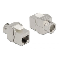 DeLOCK Module Keystone RJ45 femelle à LSA, Cat.6A, sans outil, blindé