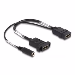 DeLOCK 87038, HDMI, HDMI, DC, 0,3 m, Noir
