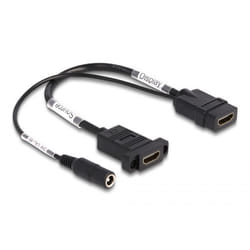 DeLOCK 87038 changeur de genre de câble HDMI HDMI, DC Noir