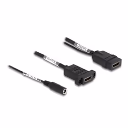 DeLOCK 87038 changeur de genre de câble HDMI HDMI, DC Noir