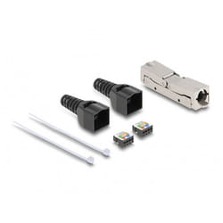 DeLOCK 87064 connecteur de fils LSA Noir, Métallique