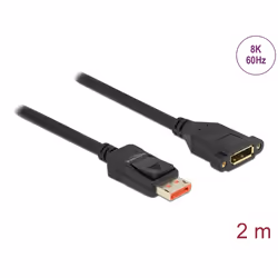DeLOCK 87097 câble DisplayPort 2 m Noir