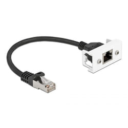 DeLOCK 87109 câble de réseau Noir, Blanc 0,25 m Cat6a S/FTP (S-STP)