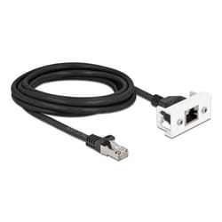 DeLOCK 87116 câble de réseau Noir, Blanc 3 m Cat6a S/FTP (S-STP)