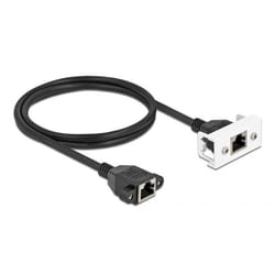 DeLOCK 87131 câble de réseau Noir, Blanc 1 m Cat6a S/FTP (S-STP)