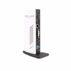 DeLOCK 87568, Avec fil, USB Type-A, USB Type-B, 10,100,1000 Mbit/s, Noir, Blanc, USB, 1.6 GHz, 30GB HDD