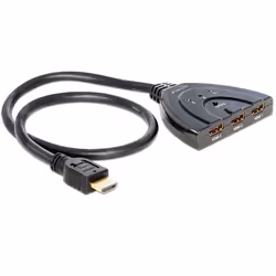 DeLOCK 87619, HDMI, Noir, 1024 x 768 (XGA), 1600 x 1200 (UXGA), 1920 x 1080 (HD 1080), 640 x 480 (VGA), 800 x 600 (SVGA), 0,6 ...