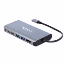 DeLOCK 87683 station d'accueil Avec fil USB 3.2 Gen 1 (3.1 Gen 1) Type-C Gris