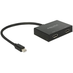 DeLOCK 87695 câble vidéo et adaptateur 0,3 m Mini DisplayPort 2 x DisplayPort Noir
