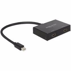 DeLOCK 87696, Mini DisplayPort, 2x HDMI, mini Displayport, 3840 x 2160 pixels, Noir, Métal