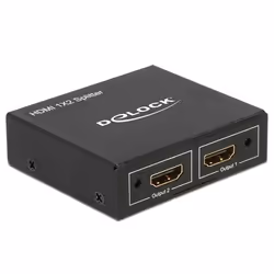 DeLOCK 87701, HDMI, 2x HDMI, Noir, Métal, 340 MHz, 1 m