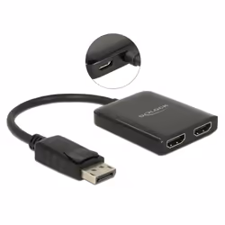 DeLOCK 87720 répartiteur vidéo DisplayPort 2x HDMI