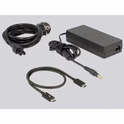 DeLOCK 87725 station d'accueil Avec fil Thunderbolt 3 Noir, Argent