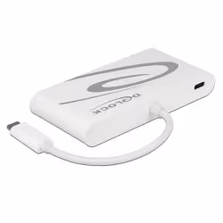 DeLOCK 87731 station d'accueil USB 3.2 Gen 1 (3.1 Gen 1) Type-C Gris, Blanc