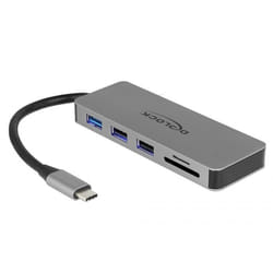 DeLOCK 87743 station d'accueil USB 3.2 Gen 1 (3.1 Gen 1) Type-C Gris