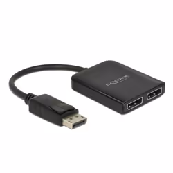 DeLOCK 87768, DisplayPort, 2x DisplayPort, 3840 x 2160 pixels, Noir, Plastique, 1.4/2.2