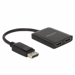DeLOCK 87769, DisplayPort, 2x HDMI, 3840 x 2160 pixels, Noir, Plastique, 1.4/2.2