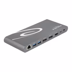 DeLOCK 87772 station d'accueil Avec fil Thunderbolt 3 Gris