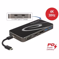 DeLOCK 87773 station d'accueil Avec fil USB 3.2 Gen 1 (3.1 Gen 1) Type-C Noir