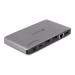 DeLOCK 87777, Avec fil, Thunderbolt 3, 60 W, 3,5 mm, 10,100,1000 Mbit/s, Gris