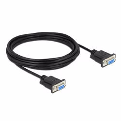 DeLOCK 87784, Noir, 5 m, DB-9, DB-9, Femelle, Femelle