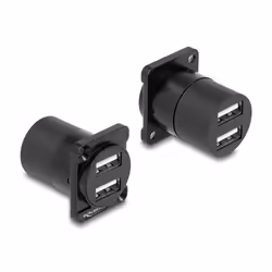 DeLOCK 87812, USB A, USB A, Noir