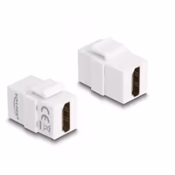 DeLOCK 87876, Plat, Blanc, HDMI, HDMI, Femelle, Femelle