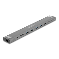 DeLOCK 87895 station d'accueil Avec fil USB 3.2 Gen 1 (3.1 Gen 1) Type-C Noir, Gris