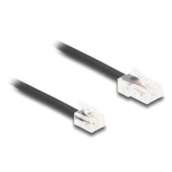 DeLOCK 88035 câble de téléphone 1 m Noir