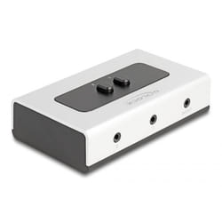 DeLOCK 88061 commutateur audio Noir, Gris