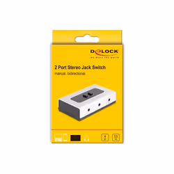 DeLOCK 88061 commutateur audio Noir, Gris