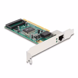 DeLOCK 88084, PCI, RJ-45, Hauteur totale / Profil bas, PCI 2.3, RJ-45, Vert, Gris