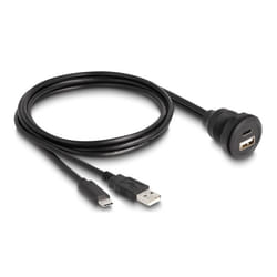 DeLOCK 88102 changeur de genre de câble 1 x USB Type-A / 1 x USB Type-C Noir