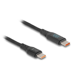 DeLOCK Câble USB 2.0 de chargement rapide USB Type-C™ mâle à mâle PD 3.1 140 W avec indication de puissance, 1,20 m