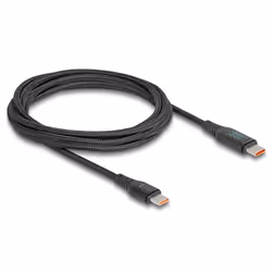 DeLOCK Câble USB 2.0 de chargement rapide USB Type-C™ mâle à mâle PD 3.1 140 W avec indication de puissance, 1,20 m