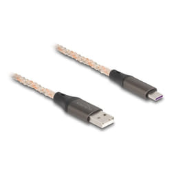 DeLOCK 88164 câble USB 1 m USB 2.0 USB A USB C Transparent