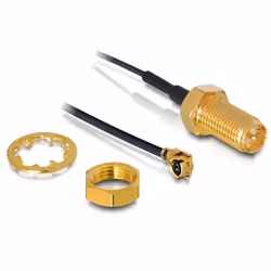 DeLOCK RP-SMA WL antenna, I-PEX M / RP-SMA F, Noir, 0,2 m