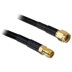 DeLOCK 5m RP-SMA câble coaxial CFD200 Noir