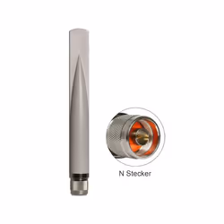 DeLOCK 88452, 2,5 dBi, 2.4 - 2.5 GHz, IEEE 802.11b, IEEE 802.11g, IEEE 802.11n, Antenne omni-directionnelle, Type-N, Mâle