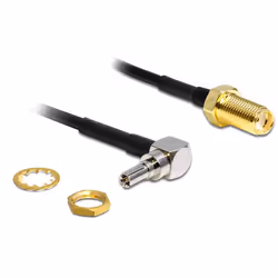 DeLOCK 88466, 0,2 m, Noir, Or, Argent