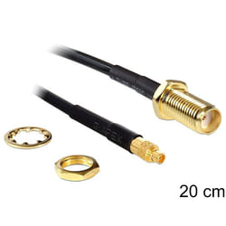 DeLOCK 88580 câble coaxial 0,2 m SMA MMCX Noir