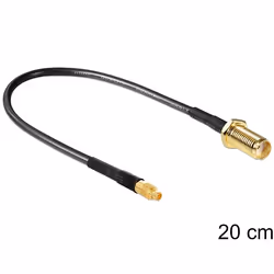 DeLOCK 88580 câble coaxial 0,2 m SMA MMCX Noir