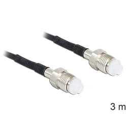 DeLOCK 88594 câble coaxial RG-174 3 m FME Noir